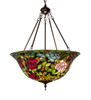 Meyda 24" Wide Tiffany Rosebush Inverted Pendant