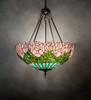 Meyda 22" Wide Tiffany Cabbage Rose Inverted Pendant