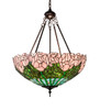 Meyda 22" Wide Tiffany Cabbage Rose Inverted Pendant