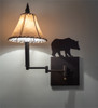 Meyda 8" Wide Lone Bear Swing Arm Wall Sconce