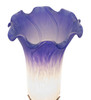 Meyda 8" High Blue/white Pond Lily Victorian Mini Lamp