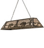 Meyda 60" Long Bear At Lake Oblong Pendant