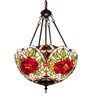 Meyda 20" Wide Renaissance Rose Inverted Pendant