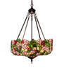 Meyda 20" Wide Tiffany Cherry Blossom Inverted Pendant