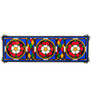 Meyda 33" Wide X 10" High Tudor Trio Stained Glass Window