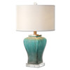 Uttermost Valtorta Blue-green Glass Table Lamp