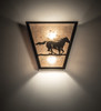 Meyda 13" Wide Running Horses Wall Sconce