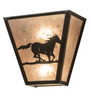 Meyda 13" Wide Running Horses Wall Sconce