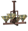Meyda 32" Square Prairie Wheat 4 Light Inverted Pendant