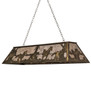Meyda 60" Long Running Horses Oblong Pendant