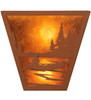 Meyda 13" Wide Canoe At Lake Wall Sconce