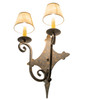 Meyda 14" Wide Angelique 2 Light Wall Sconce