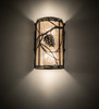 Meyda 8" Wide Whispering Pines Left Wall Sconce - 238002