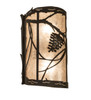 Meyda 8" Wide Whispering Pines Right Wall Sconce - 238003