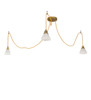 Meyda 60" Wide Castiliolite Bungalow Alabaster 3 Light Pendant