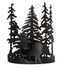 Meyda 11" Wide Bear Through The Trees Wall Sconce