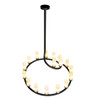 Meyda 60" Wide French Horn 17 Light Chandelier