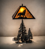 Meyda 22" High Wolf At Dawn W/lighted Base Table Lamp