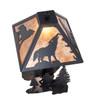 Meyda 22" High Wolf At Dawn W/lighted Base Table Lamp