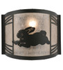 Meyda 12" Wide Rabbit On The Loose Left Wall Sconce