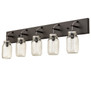 Meyda 40" Wide Mason Jar 5 Light Vanity Light