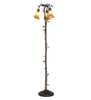 Meyda 58" High Amber Tiffany Pond Lily 3 Light Floor Lamp - 243615
