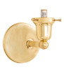 Meyda 5" Wide Polished Brass 1 Light Wall Sconce Hardware