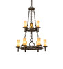 Meyda 31" Wide Newcastle 9 Light Two Tier Chandelier