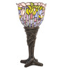 Meyda 15" High Tiffany Flowering Lotus Mini Lamp