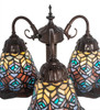 Meyda 23" High Tiffany Peacock Feather 3 Light Table Lamp