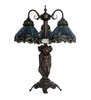 Meyda 23" High Tiffany Hanginghead Dragonfly 3 Light Table Lamp