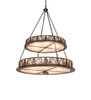 Meyda 48" Wide Mountain Pine Two Tier Inverted Pendant