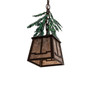 Meyda 5.5" Square Pine Branch Mini Pendant - 246451