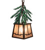 Meyda 5.5" Square Pine Branch Mini Pendant - 246451