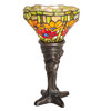 Meyda 15" High Tiffany Poinsettia Mini Lamp