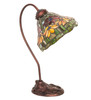 Meyda 18" High Tiffany Poinsettia Desk Lamp