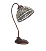 Meyda 18" High Tiffany Turning Leaf Desk Lamp