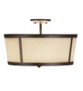 Meyda 18" Wide Cilindro Tapered Semi-flushmount