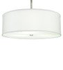 Meyda 24" Wide Cilindro White Trilam Textrene Pendant