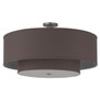 Meyda 30" Wide Cilindro Textrene Two Tier Pendant