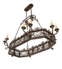 Meyda 50" Long Conques 12 Light Chandelier