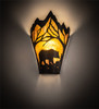 Meyda 8" Wide Bear At Dawn Right Wall Sconce