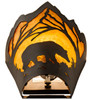 Meyda 8" Wide Bear At Dawn Right Wall Sconce