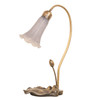 Meyda 16" High Gray Tiffany Pond Lily Accent Lamp