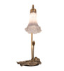 Meyda 16" High Gray Tiffany Pond Lily Accent Lamp