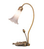 Meyda 16" High Gray Tiffany Pond Lily Accent Lamp