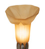 Meyda 13" High Amber Tiffany Pond Lily Twin Cherub Accent Lamp