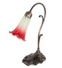 Meyda 15" High Seafoam/cranberry Tiffany Pond Lily Accent Lamp