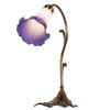 Meyda 15" High Blue/white Tiffany Pond Lily Accent Lamp