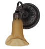 Meyda 5.5" Wide Amber Tiffany Pond Lily Wall Sconce - 251864